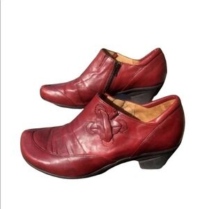Gabor Sport Leather Ankle Trouser Boot Shoe NWOT Size 9 Red Career Hipster